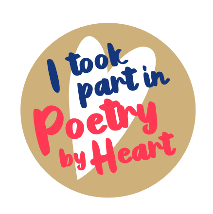 "I took part in Poetry By Heart" badge