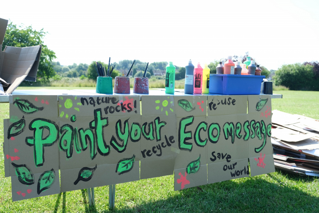 Sign at an environmental rally.